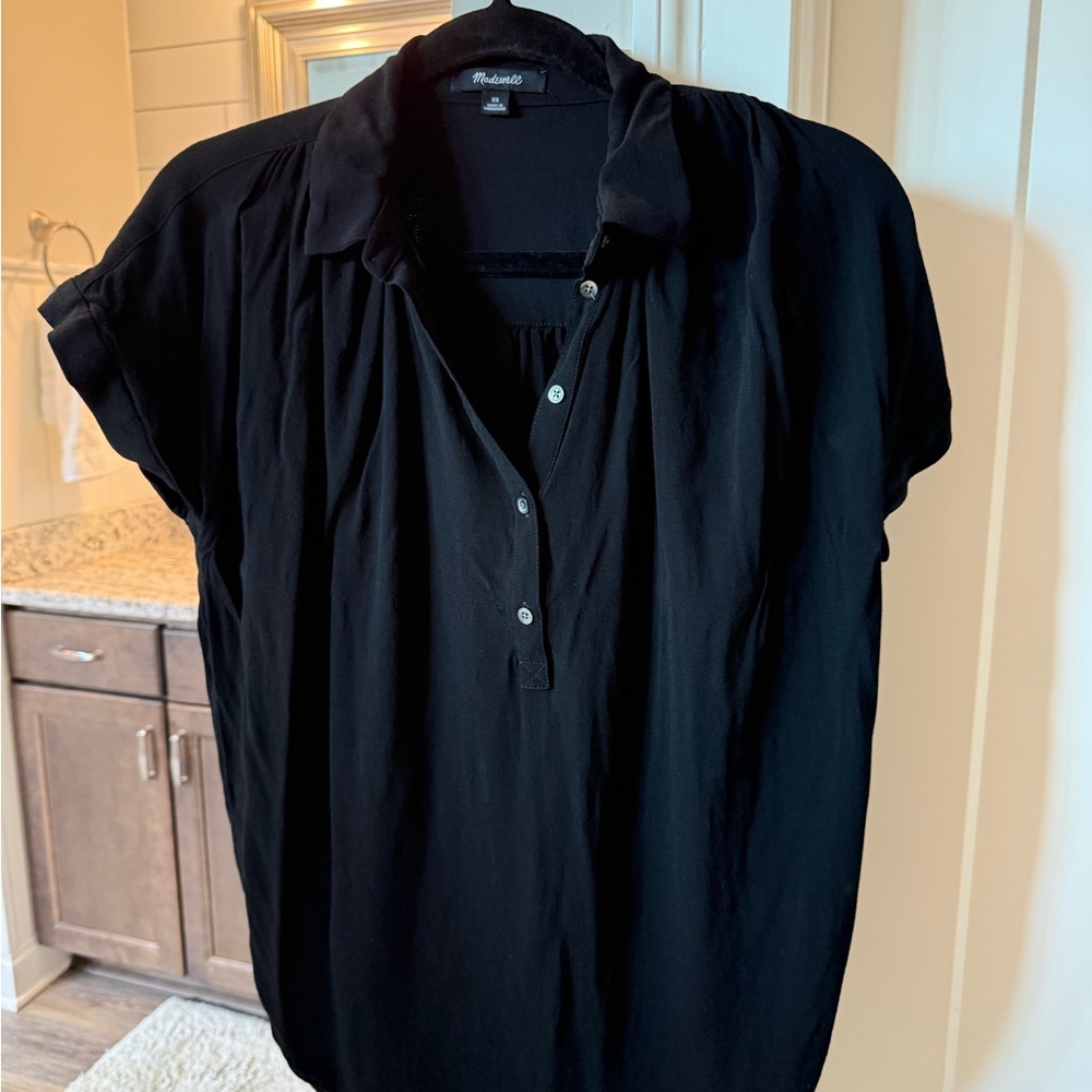 Madewell Black Button Down Shirt